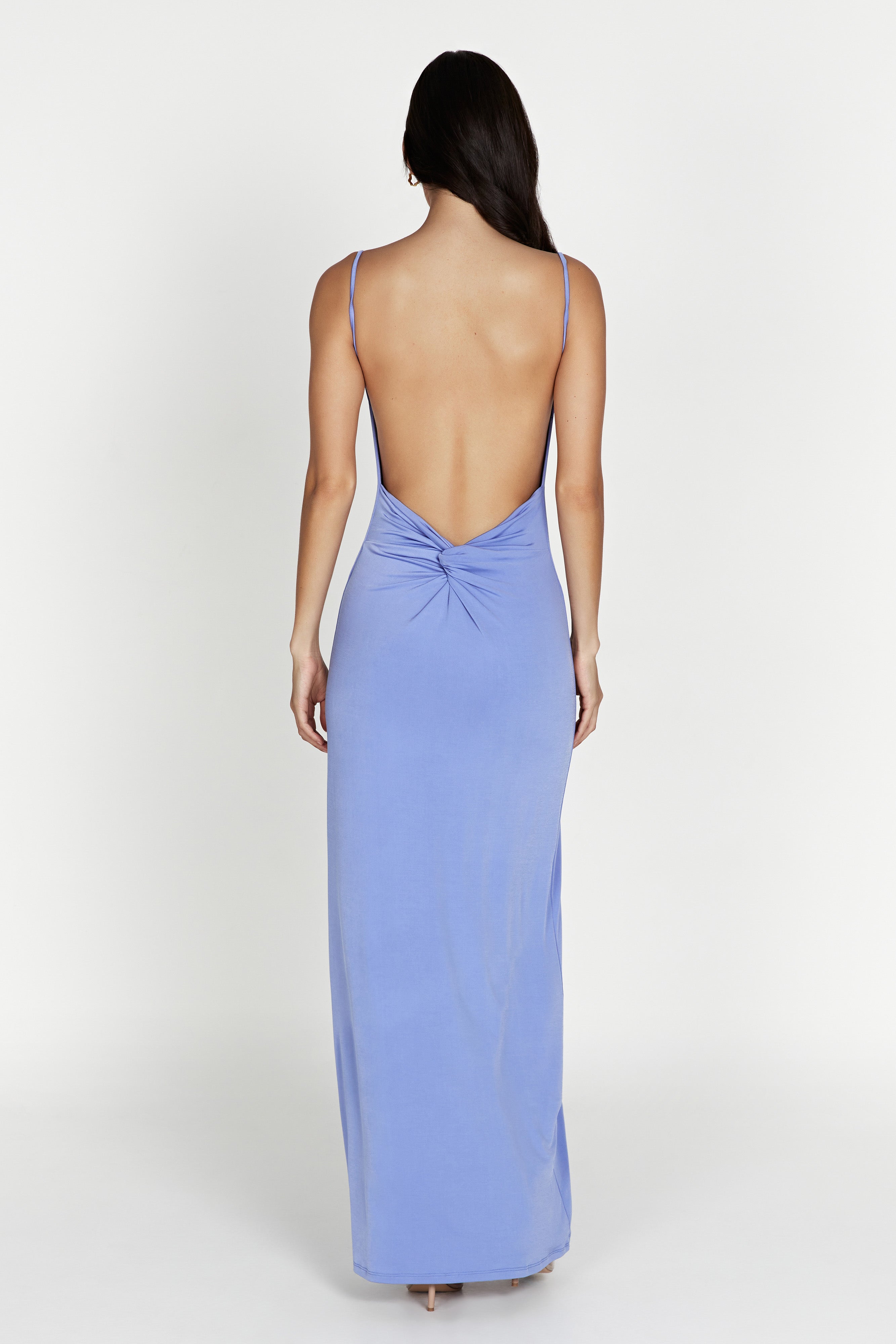 Darcy Cowl Maxi Dress With Low Back - Lavender