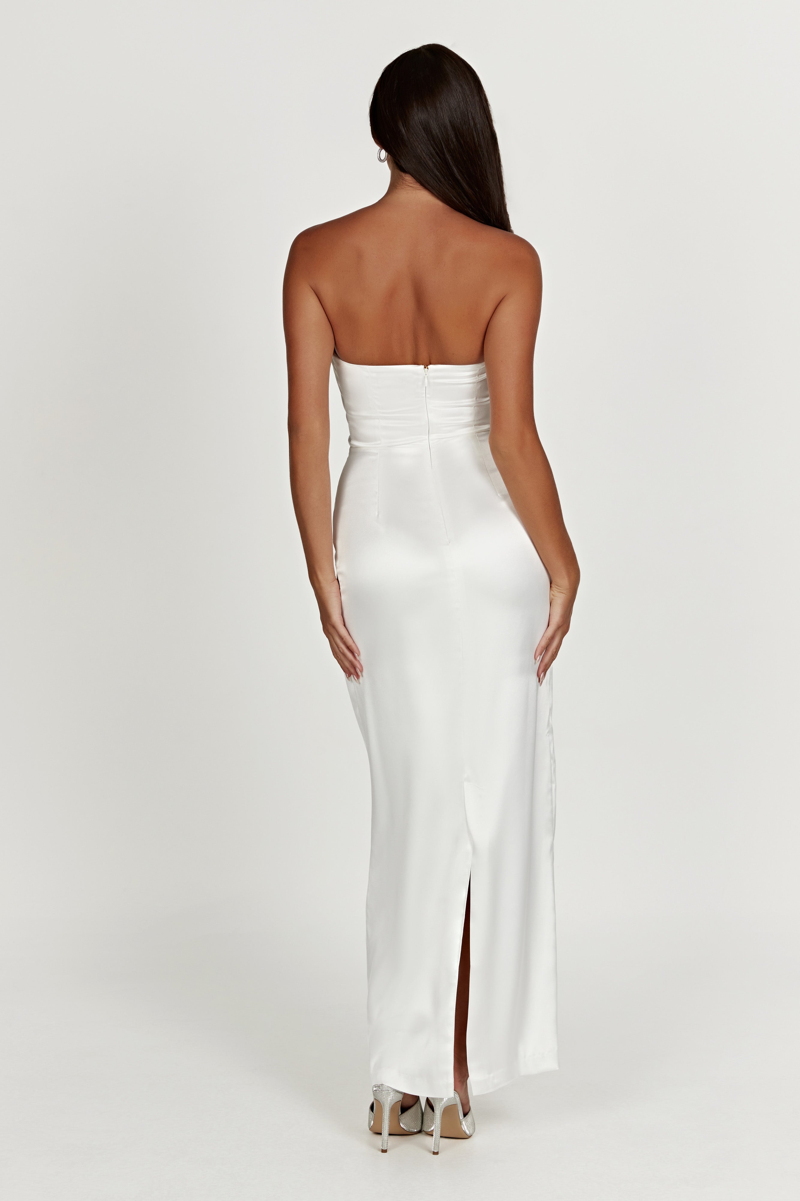 Alanis Strapless Maxi Dress - White