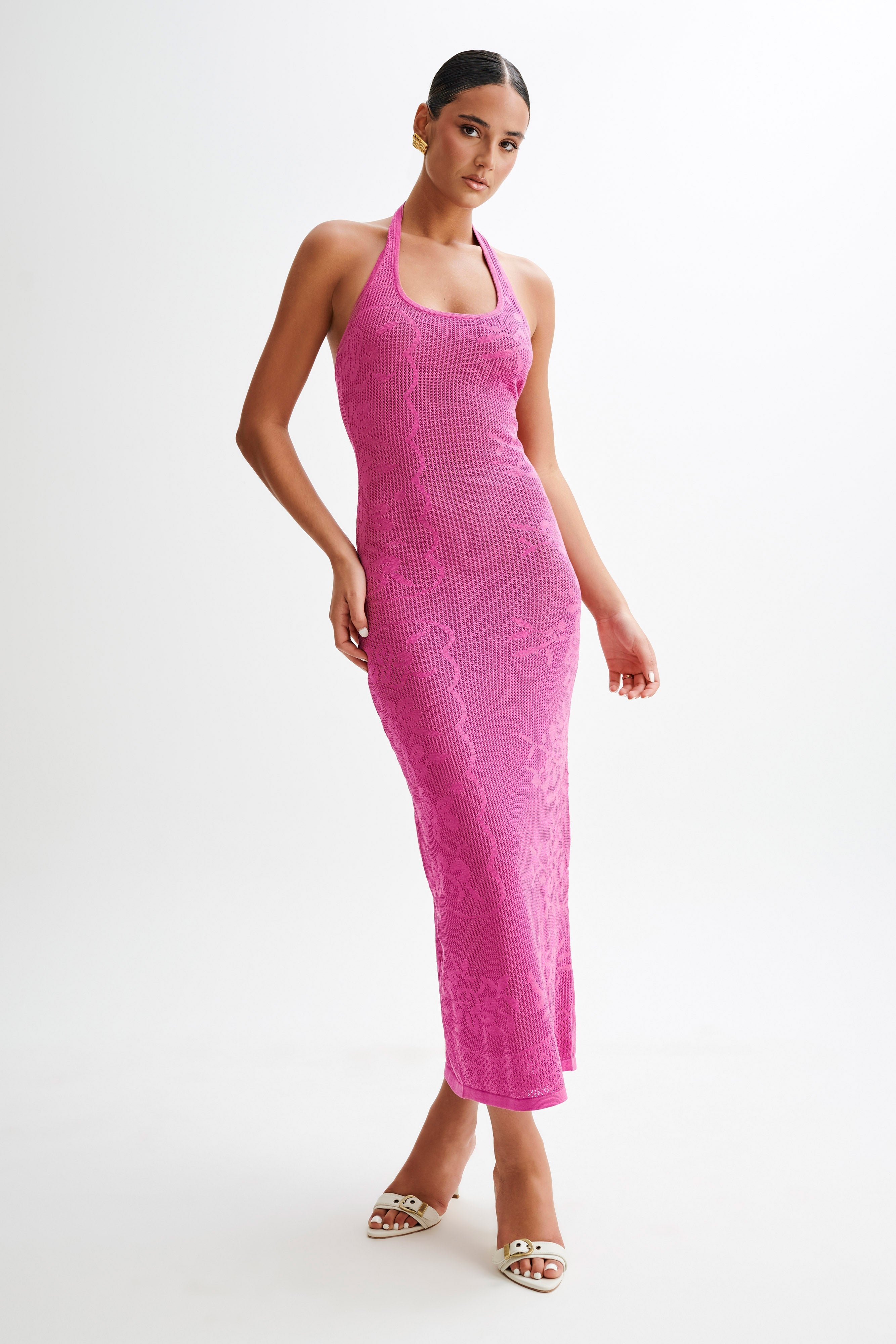 Patrizia Knit Halter Maxi Dress - Violet