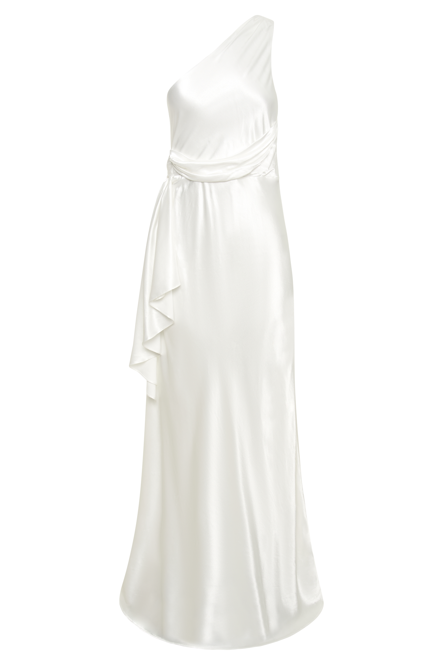 Calliope One Shoulder Maxi Dress - White