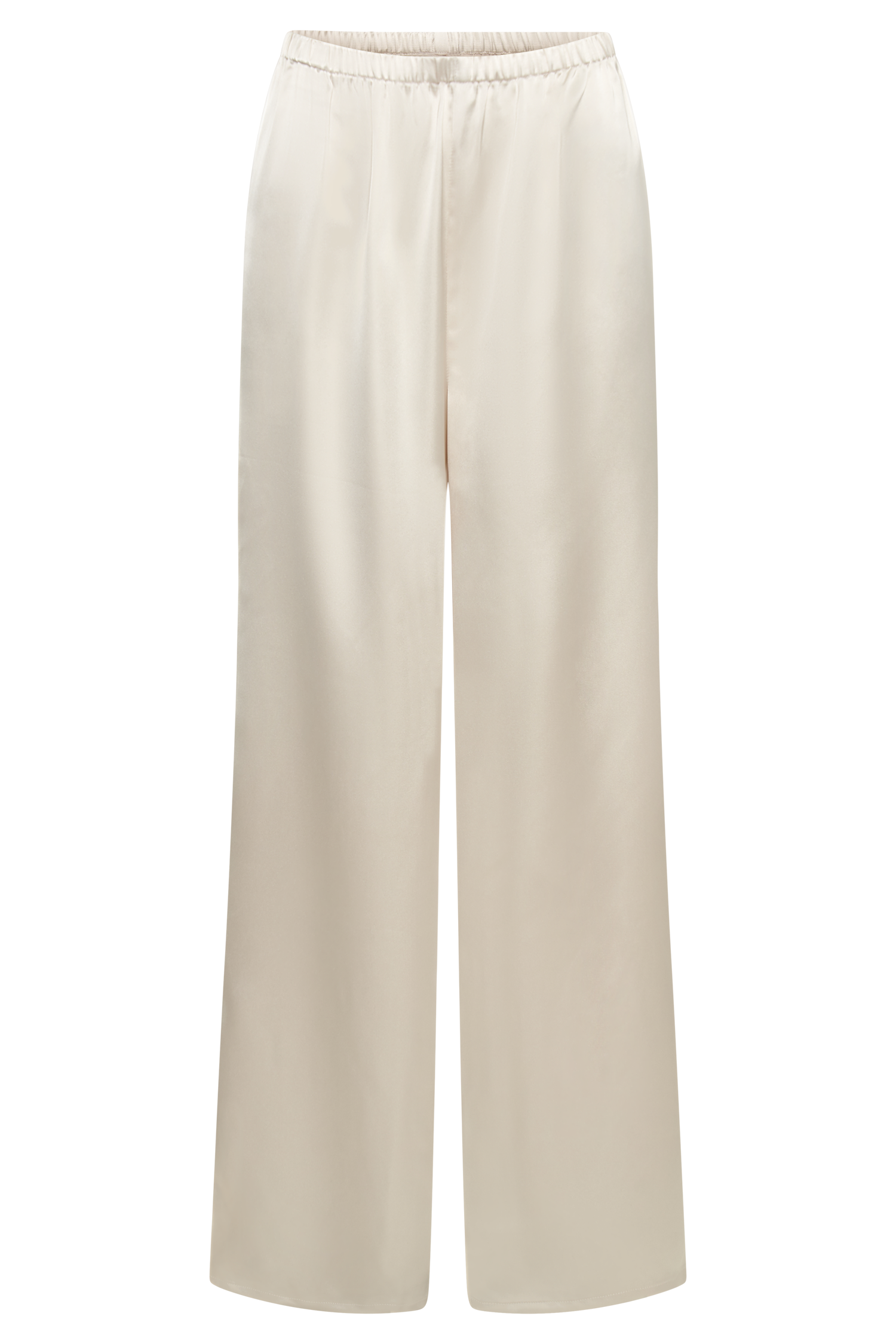 Marciela Satin Straight Leg Pant - Ivory