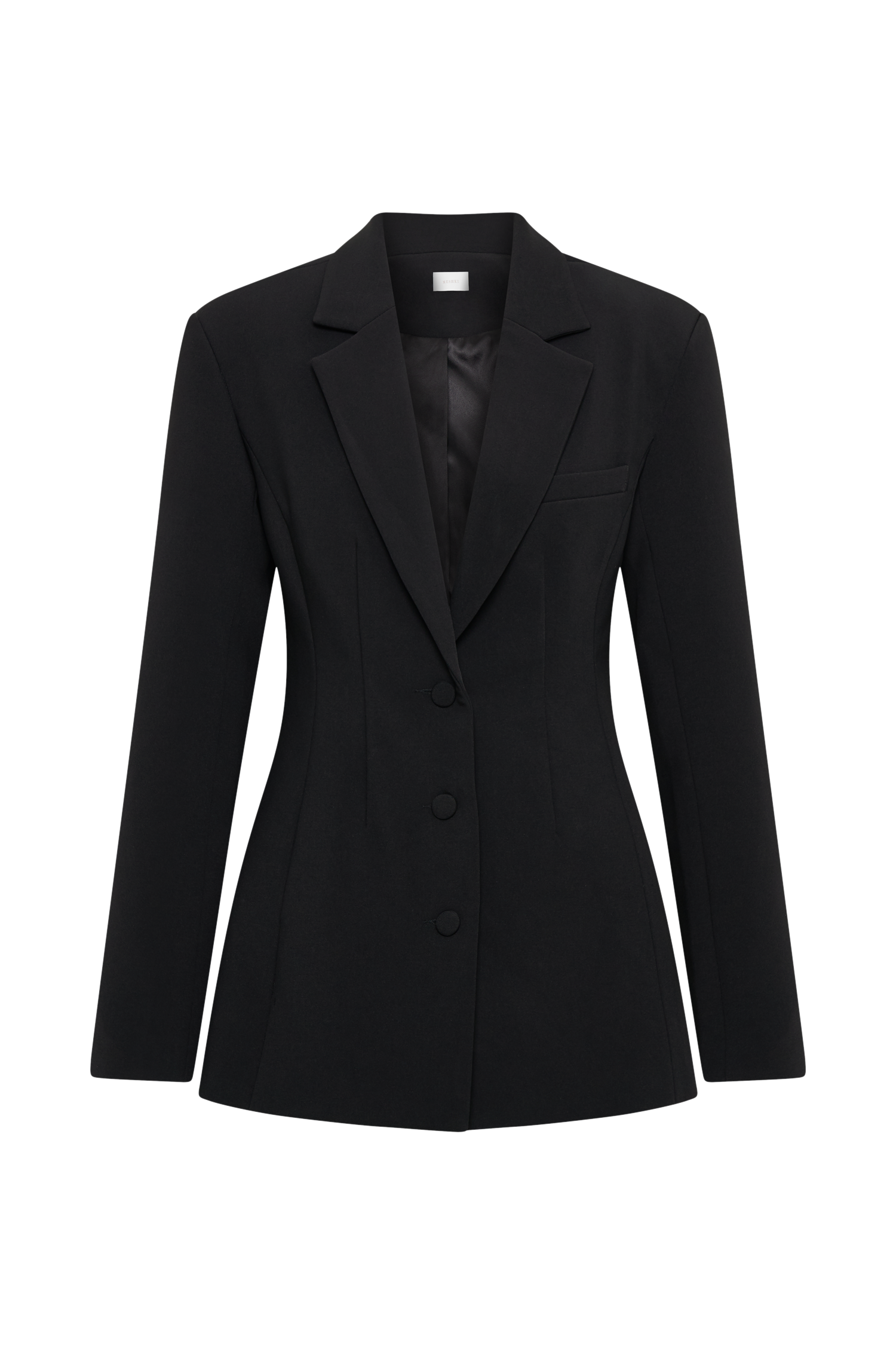 Greer Hourglass Suiting Blazer - Black