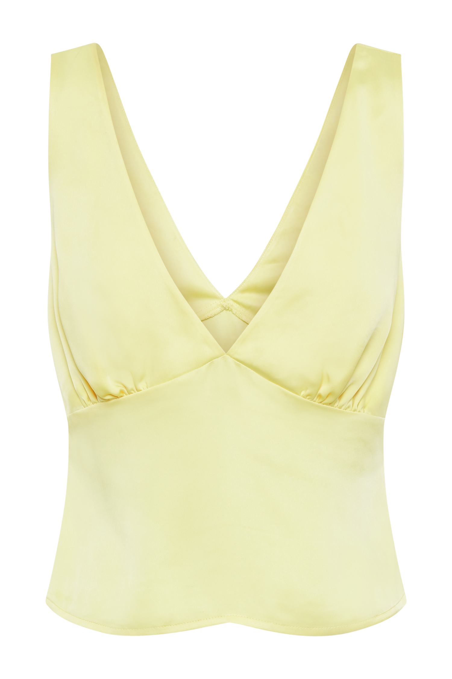 Edie Satin Top - Yellow