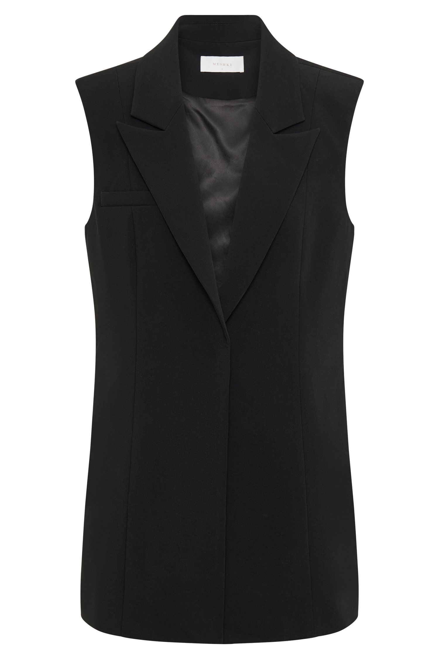 Robin Oversized Suiting Vest - Black