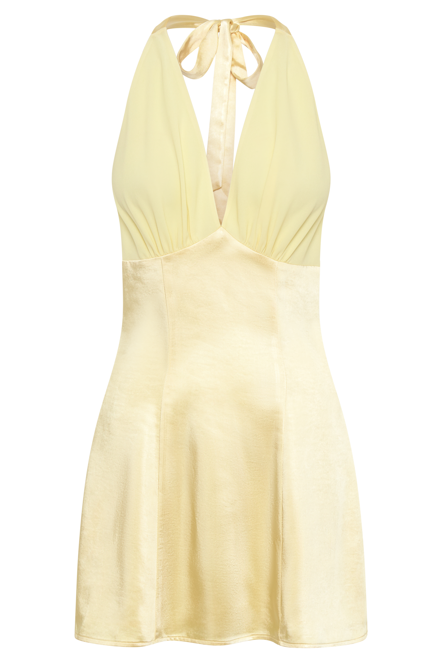 Richelle Satin Mini Dress - Butter