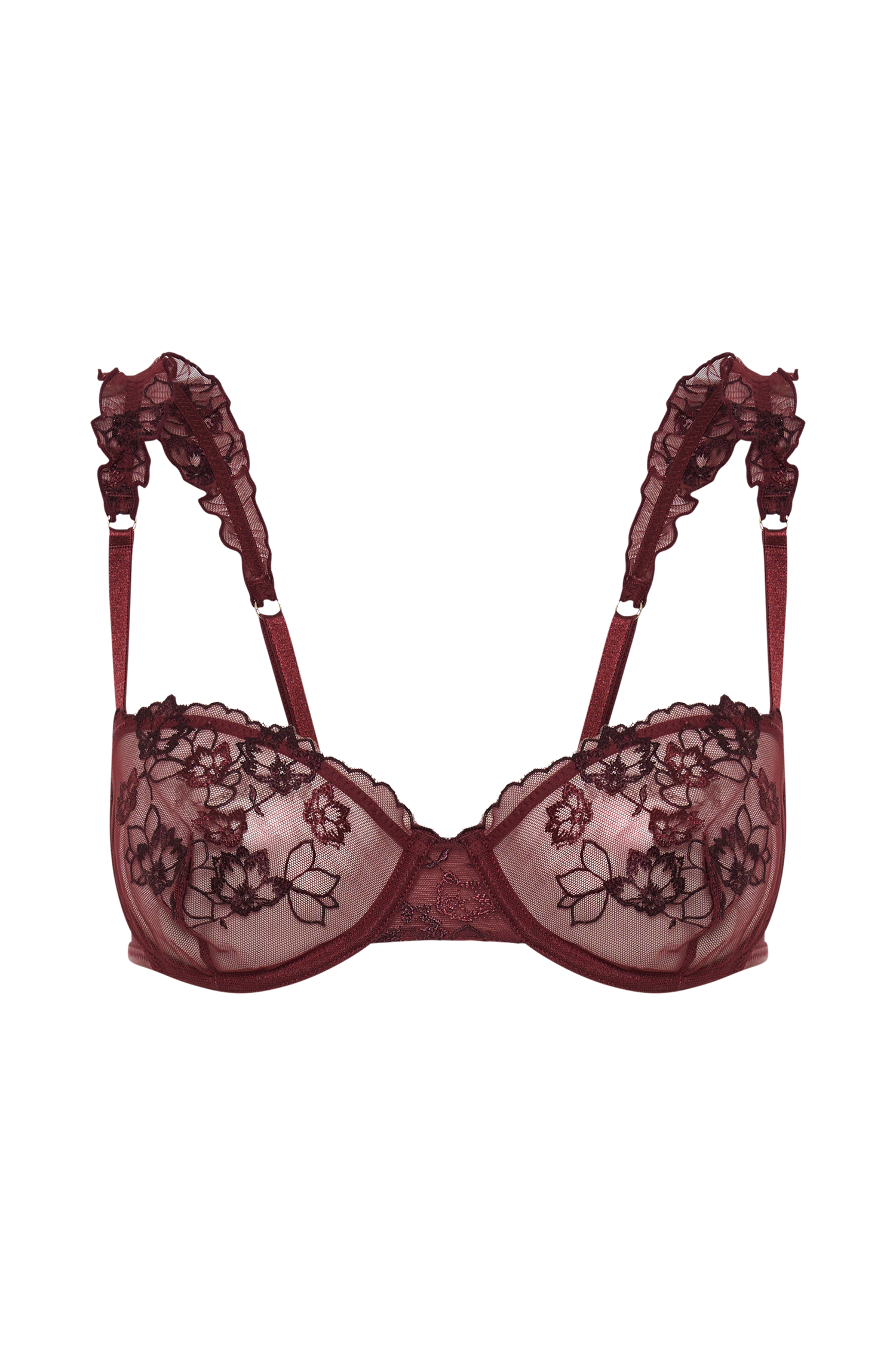 Nora Lace Bra - Plum Floral