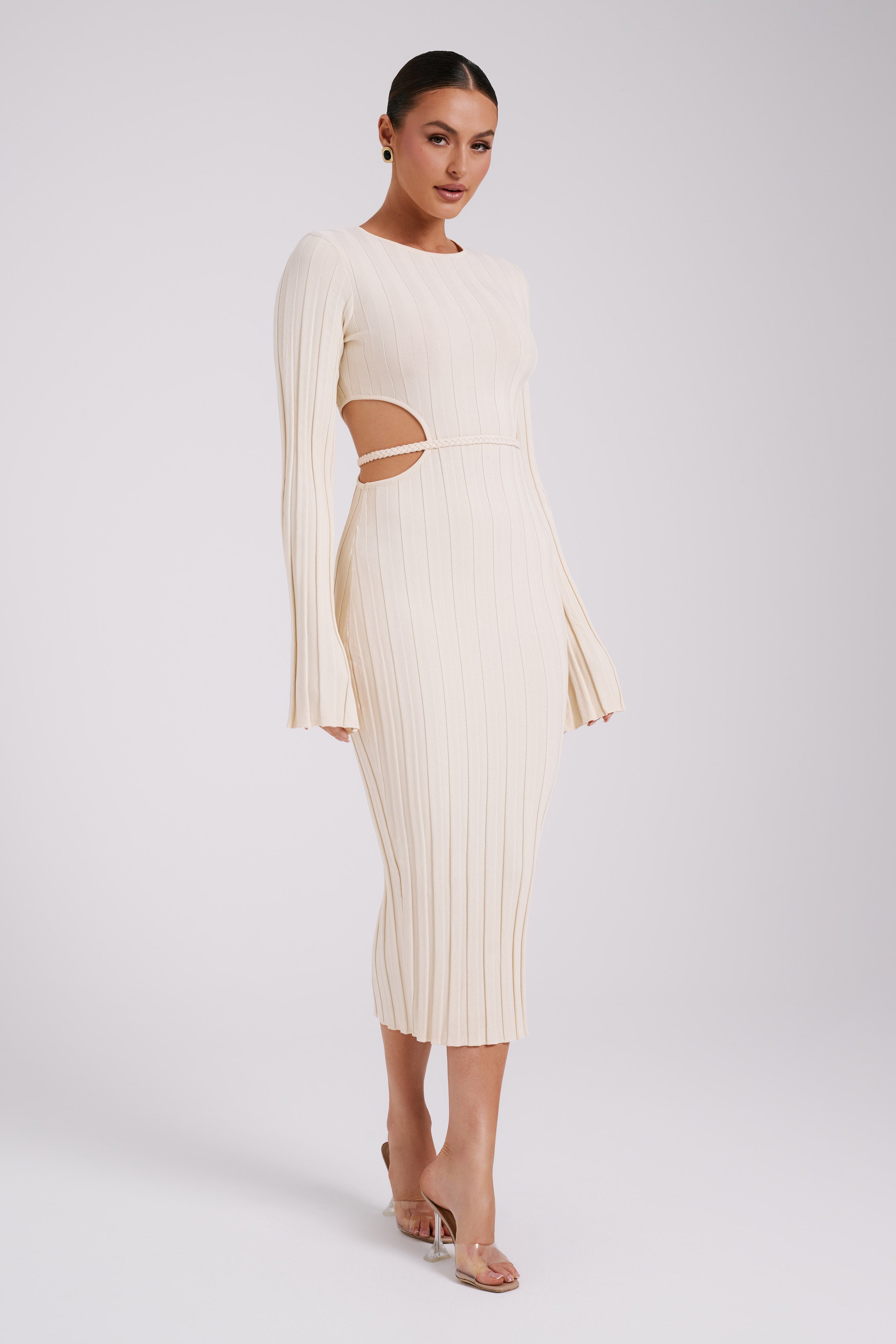 Elodie Knit Midi Dress - Cream