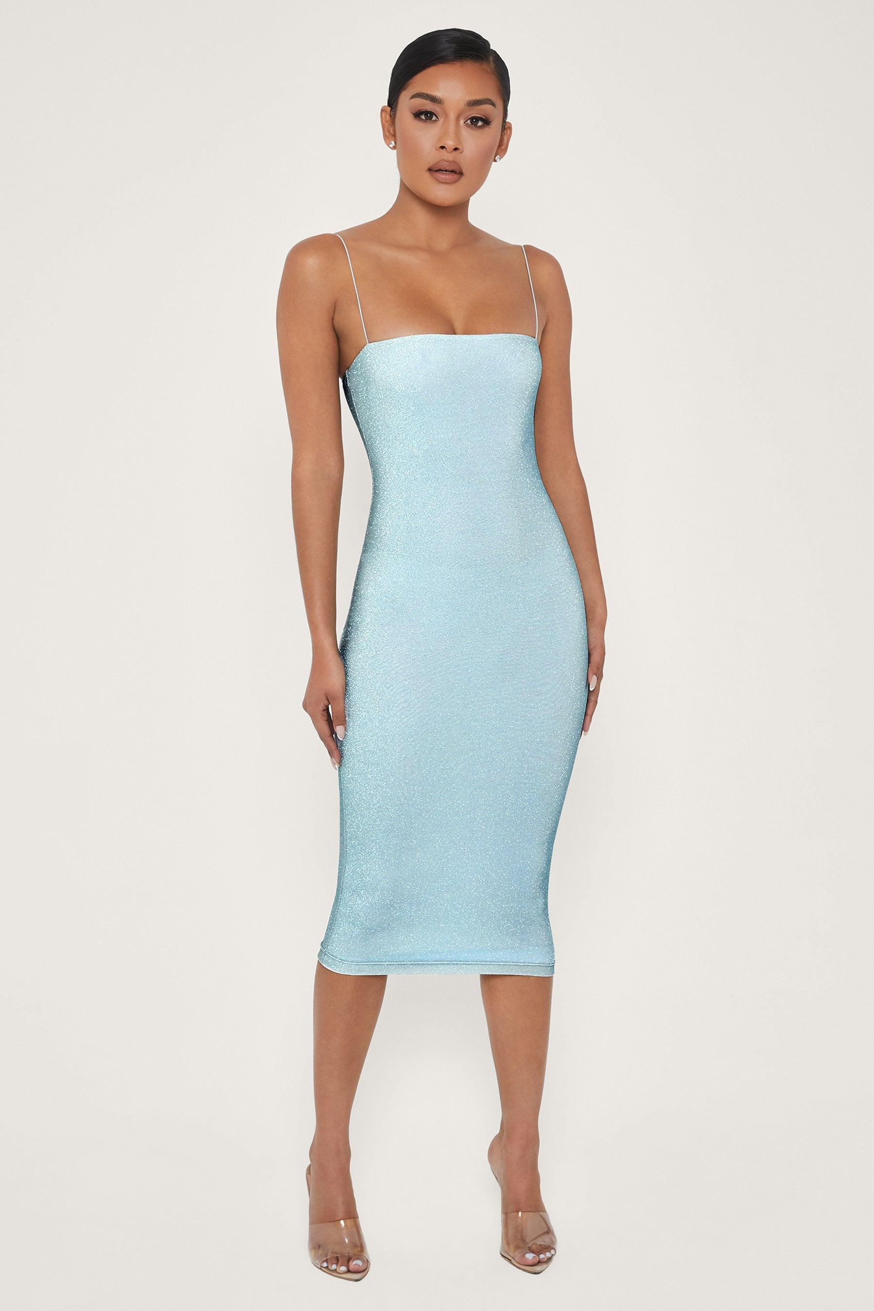 baby blue dress midi