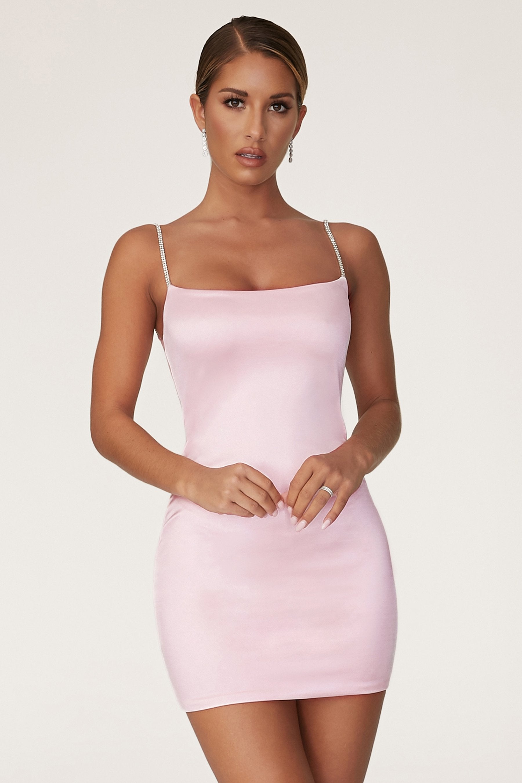 pink diamante dress