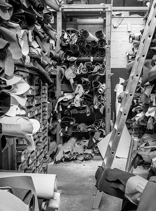 Leather Room in Northampton shoemaking factory shoemaking in northampton
