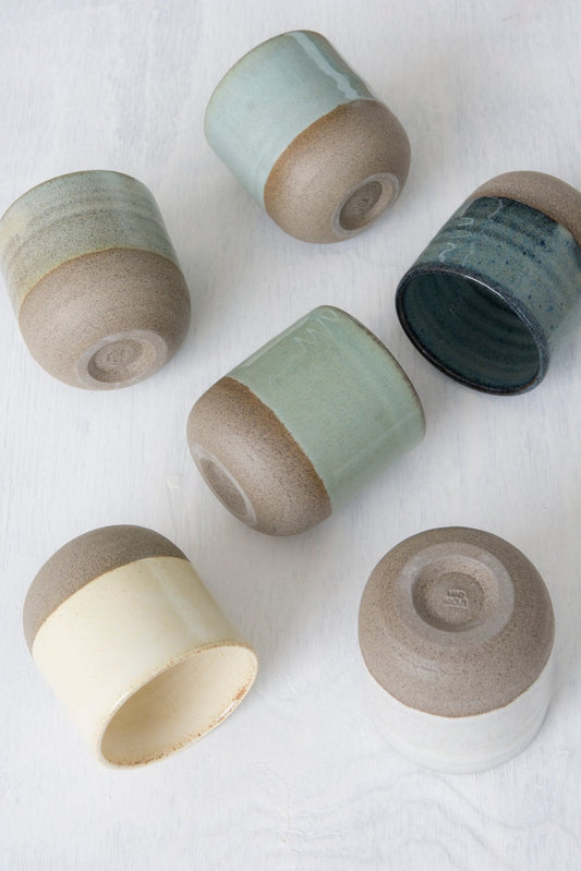 Unique ceramic espresso cups with saucer – Kari Ceramics