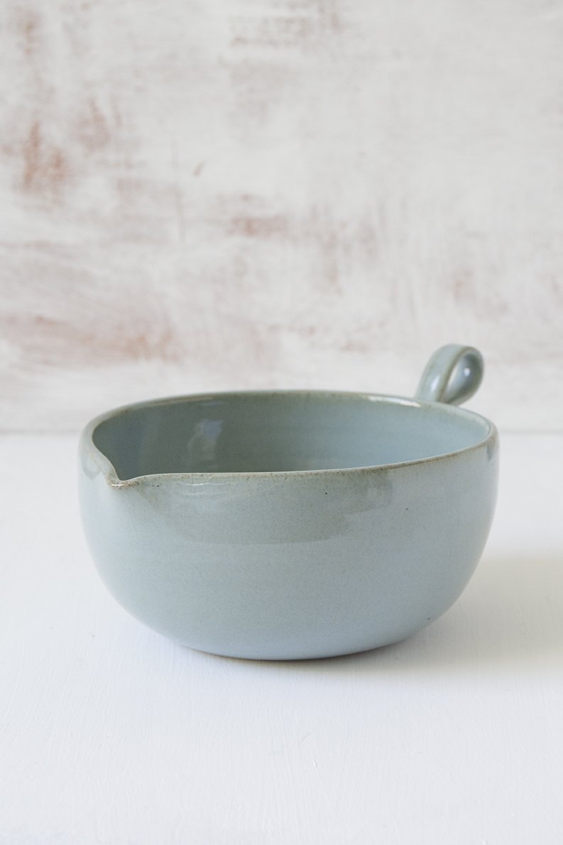 light blue ceramic bowl