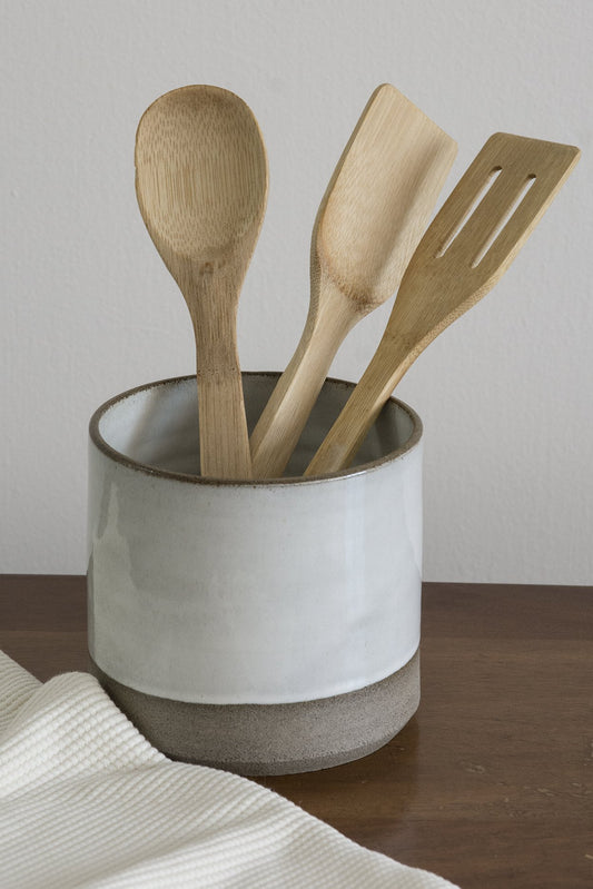 Organize Your Kitchen with a Stylish Rustic Ceramic Flatware Caddy – Mad  About Pottery