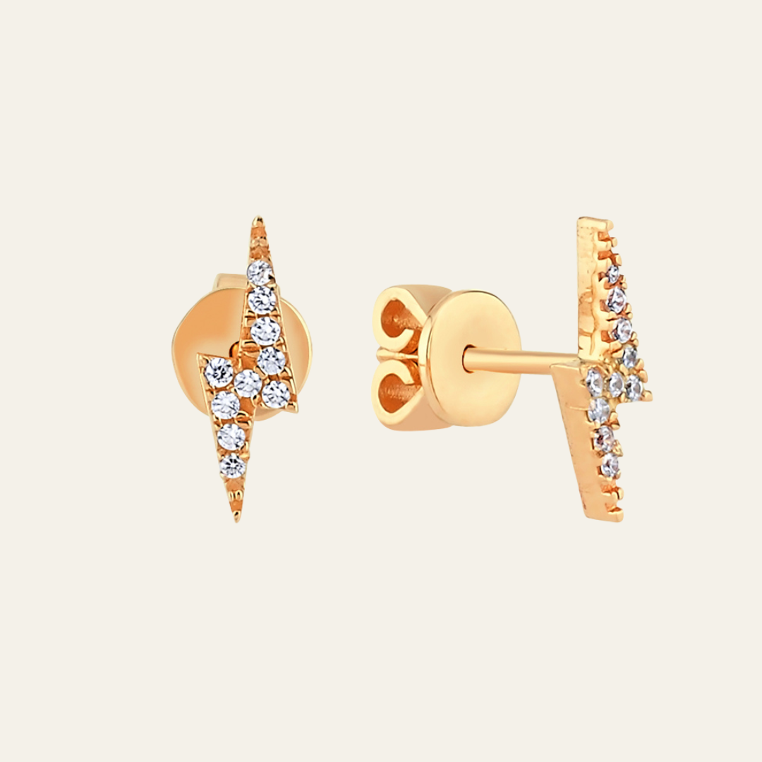 Lightning Bolt Stud Earring