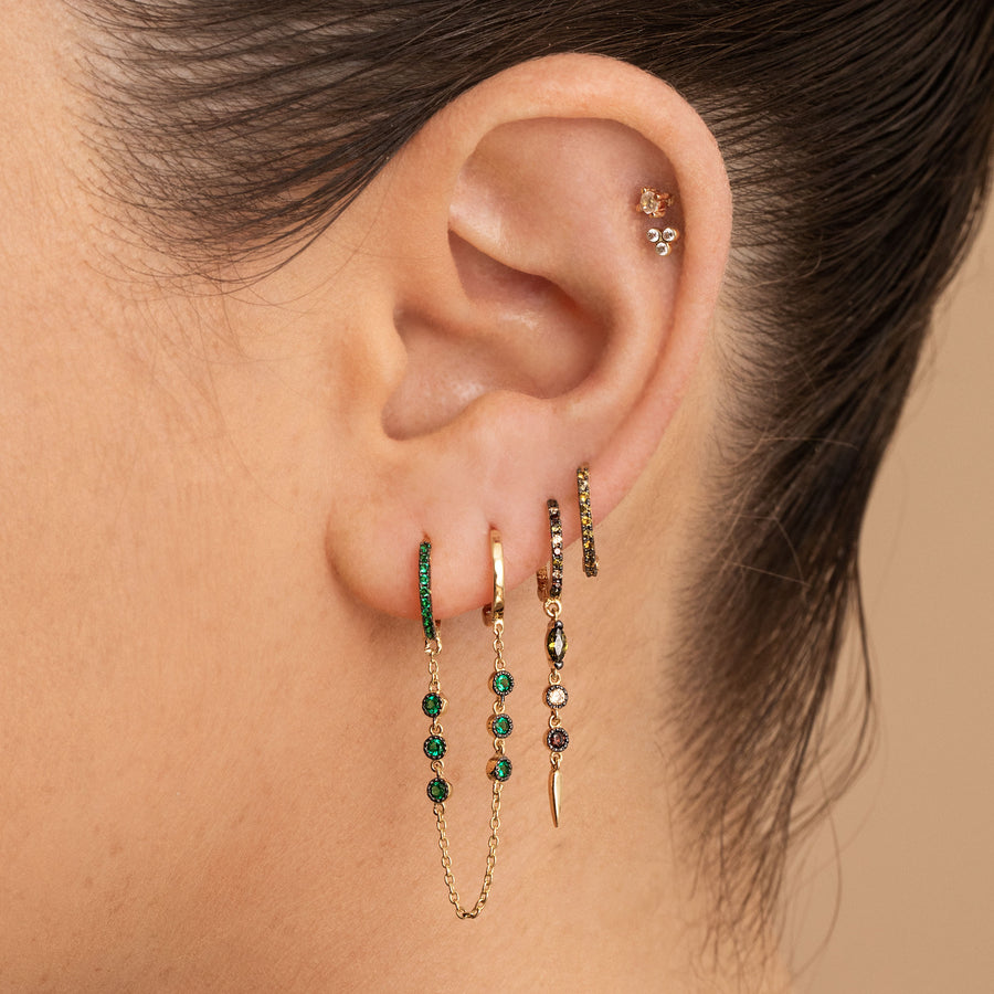 Mel Cinna Line Stone Earring イヤリング | project249.io