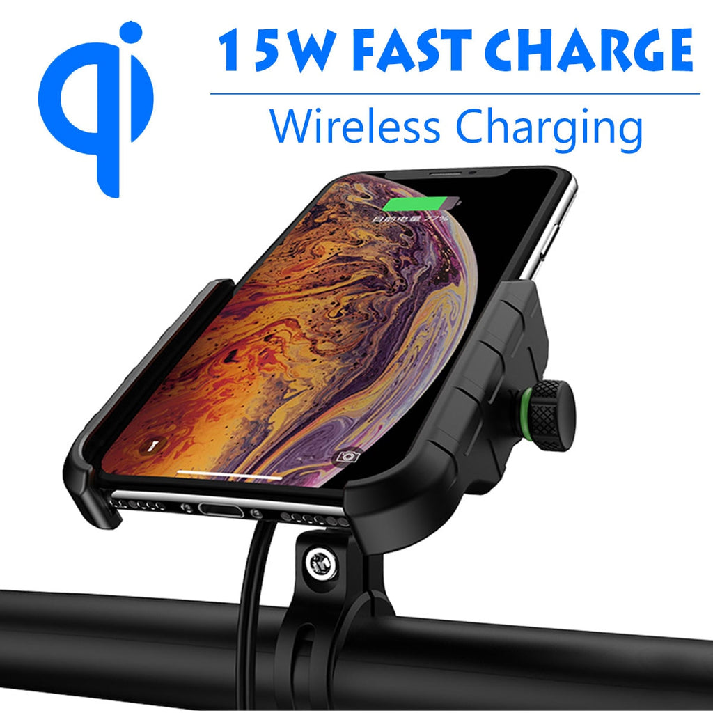 motorcycle phone mount with wireless charger