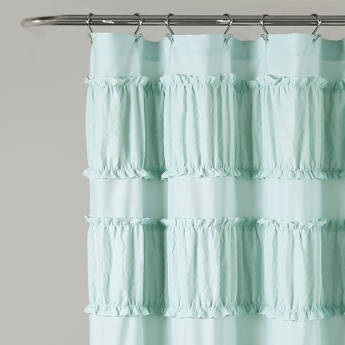 Ella Lace Ruffle Shower Curtain