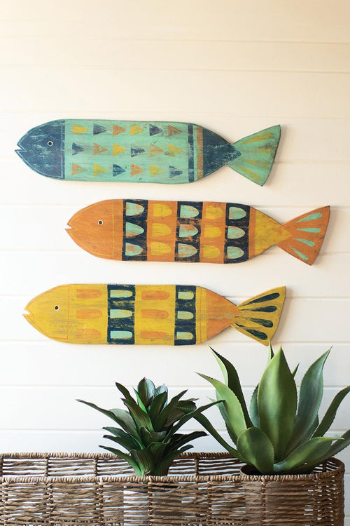 Carved Wooden Fish Wall Decor – Brick Alley Co.