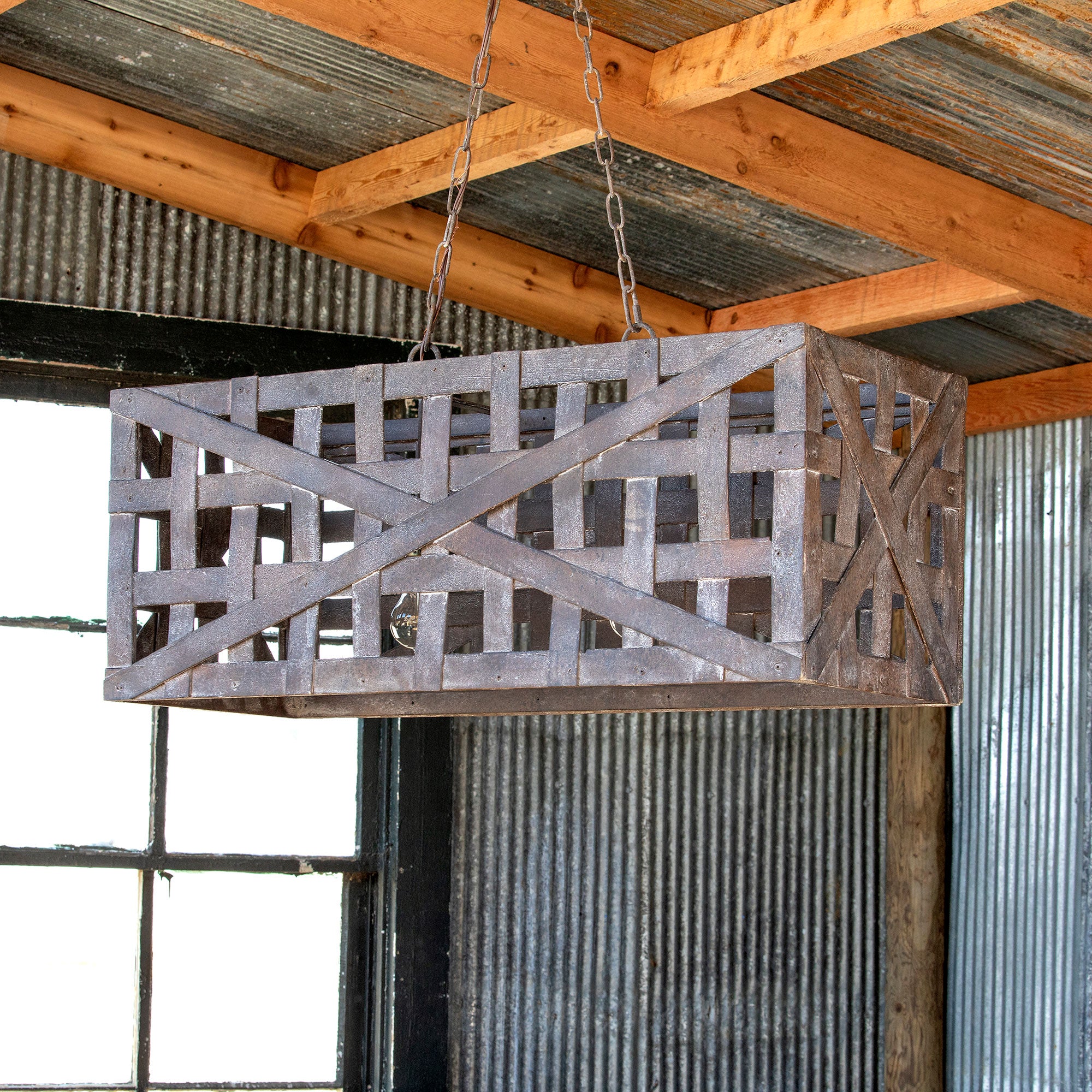 tobacco basket light fixture