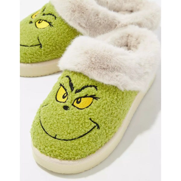 Green Grinch Slipper – Comfy Platform Shoes