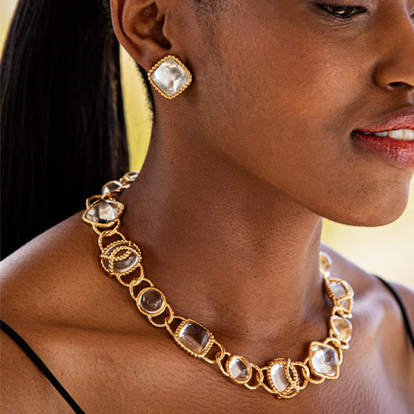 Capucine De Wulf - Blandine 18" Necklace in Ice/Gold