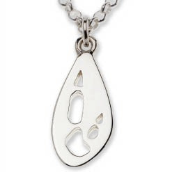 Kangaroo Silver Footprint Necklace 