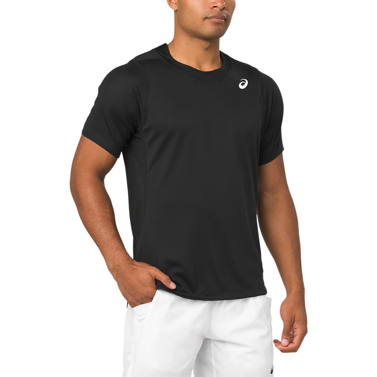 Asics Men's Gel Cool Short Top (Black) | RacquetGuys