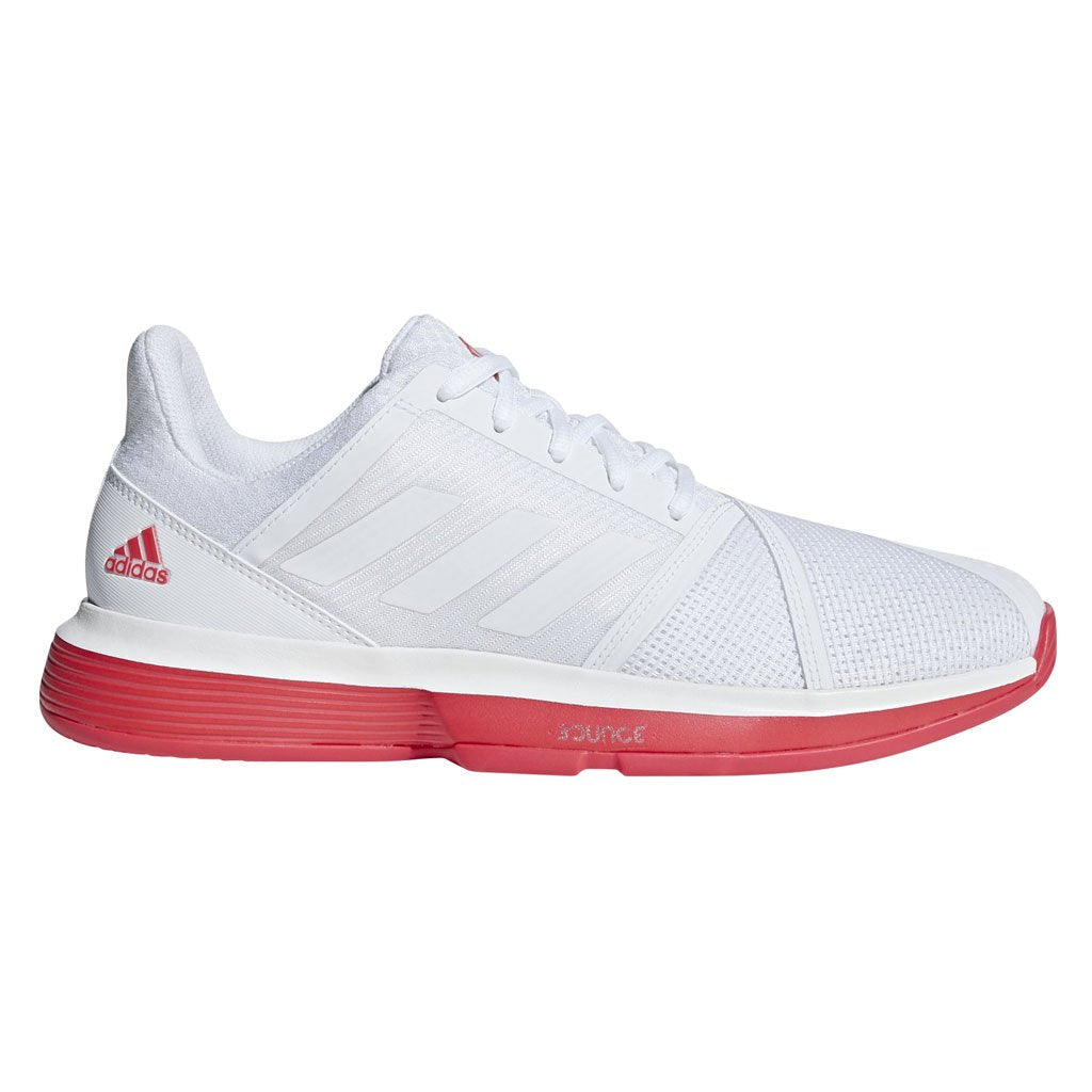 red and white adidas tennis shoes