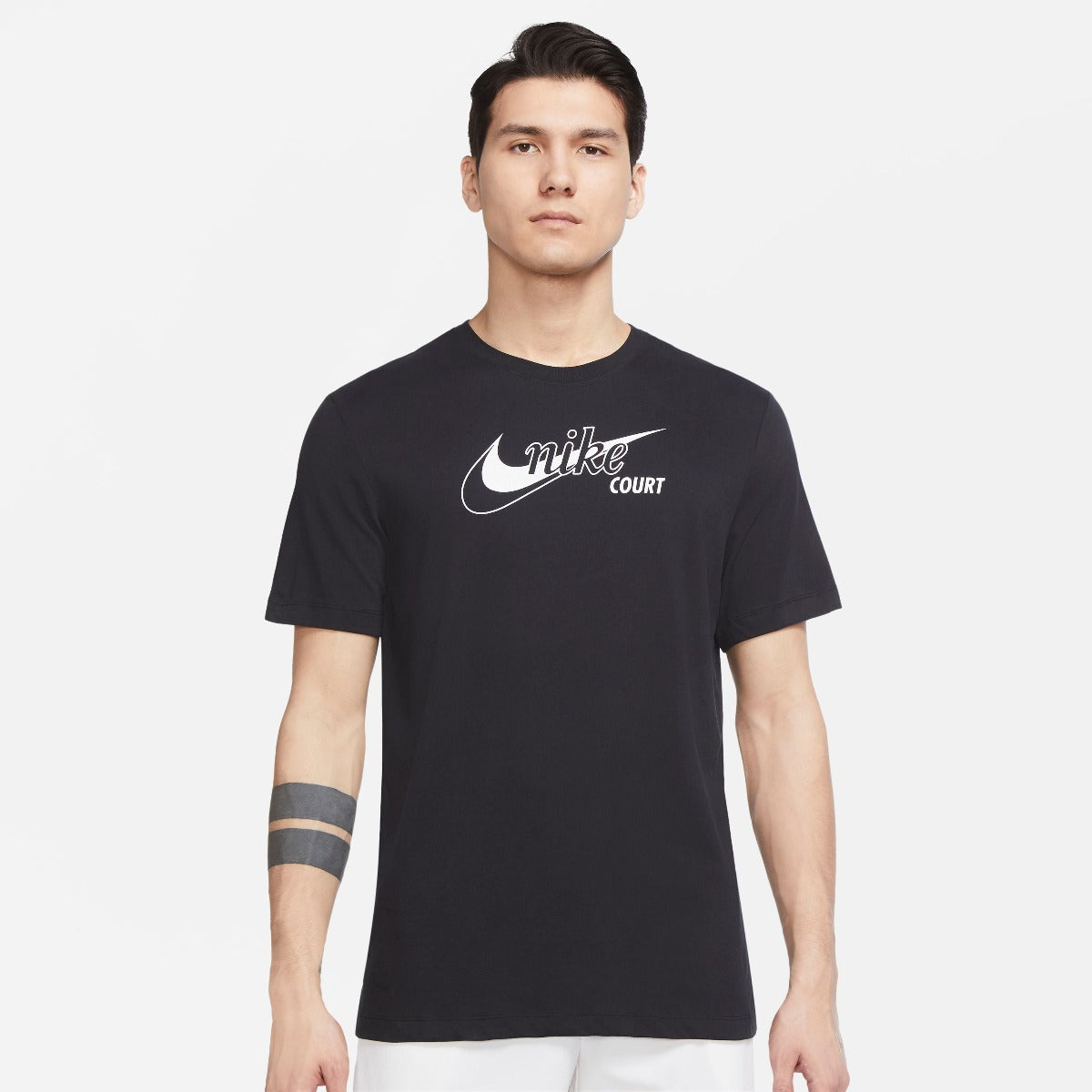 Nike Men's Dri-FIT Distressed Swoosh Top (Black) | RacquetGuys