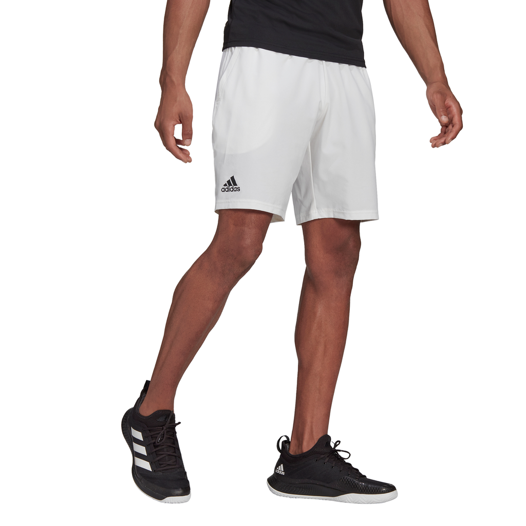 Incontable oyente Chillido adidas Men's Club Stretch Woven 7-Inch Shorts (White/Black) | RacquetGuys