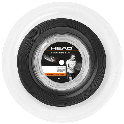 Head Synthetic Gut 16 Tennis String Reel - Black