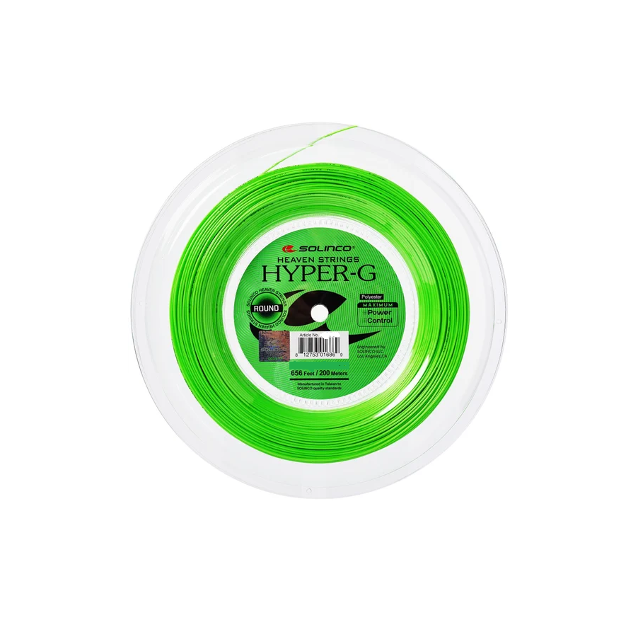 Solinco Hyper-G Round 18/1.15 Tennis String Reel (Green)