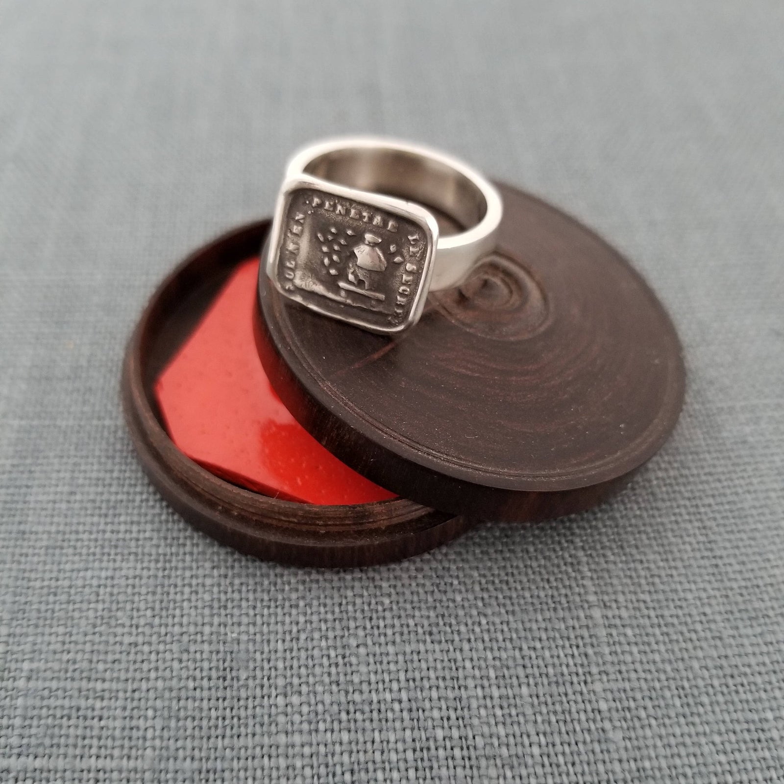 Stag Whimsy Ring from Antique Wax Seal - 318 - Plum and Posey