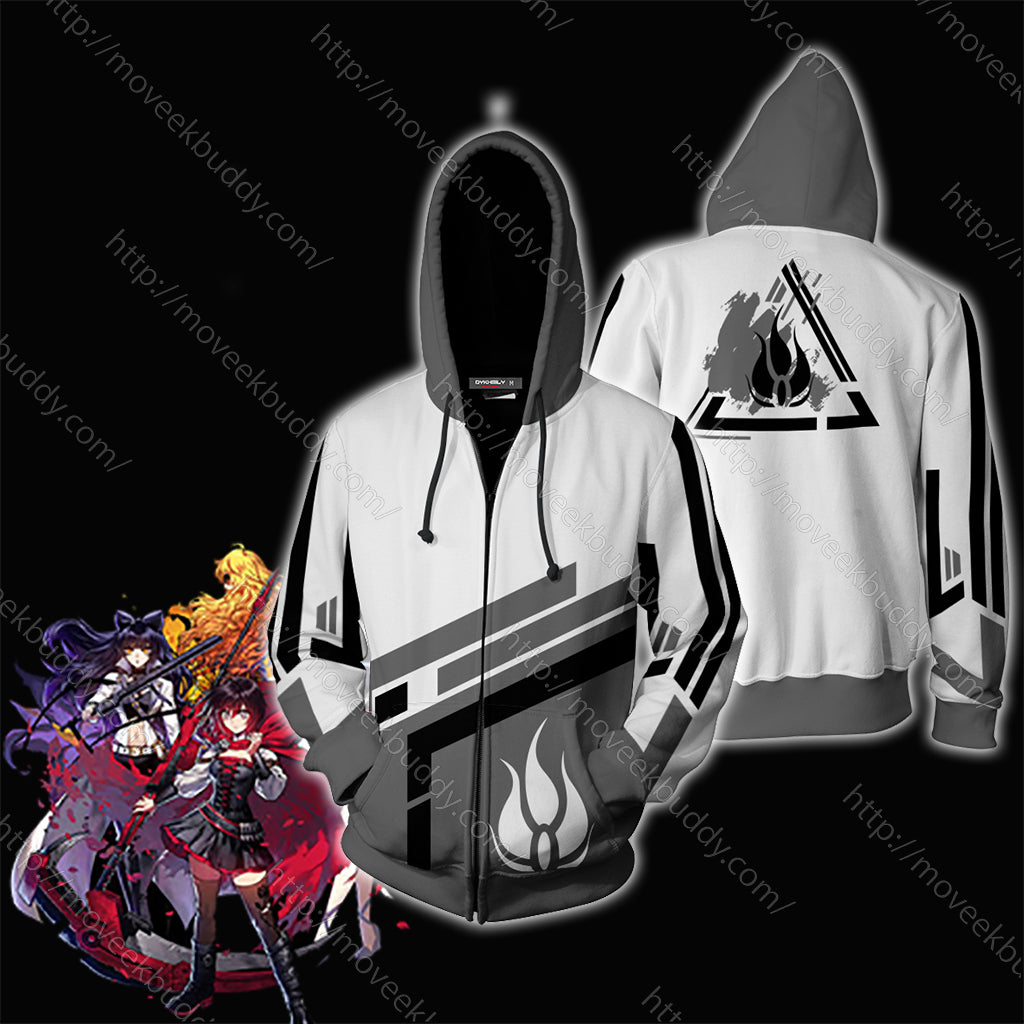 Rwby Blake Belladonna Zip Up Hoodie Moveekbuddyshop