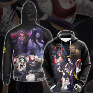 Overlord Ainz Ooal Gown and Albedo Anime Manga 3D All Over Print T-shirt Tank Top Zip Hoodie Pullover Hoodie Hawaiian Shirt Beach Shorts Jogger