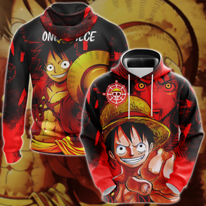 One Piece Monkey D. Luffy 3D All Over Print T-shirt Tank Top Zip Hoodie Pullover Hoodie Hawaiian Shirt Beach Shorts Jogger