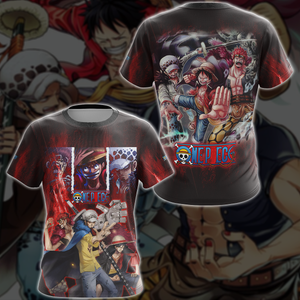 One Piece Luffy Kid Law Anime Manga 3D All Over Print T-shirt Tank Top Zip Hoodie Pullover Hoodie Hawaiian Shirt Beach Shorts Jogger