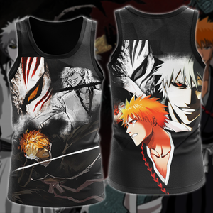 Bleach Kurosaki x Shirosaki Anime 3D All Over Print T-shirt Tank Top Zip Hoodie Pullover Hoodie Hawaiian Shirt Beach Shorts Jogger