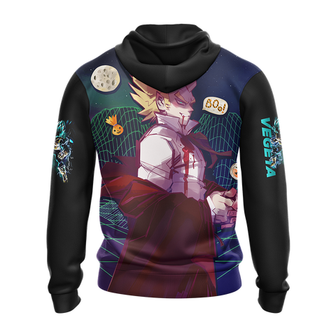 Image of This is my Halloween Costume Vegeta Dragon Ball All Over Print T-shirt Zip Hoodie Pullover Hoodie