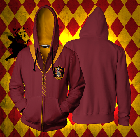 gryffindor zip up hoodie