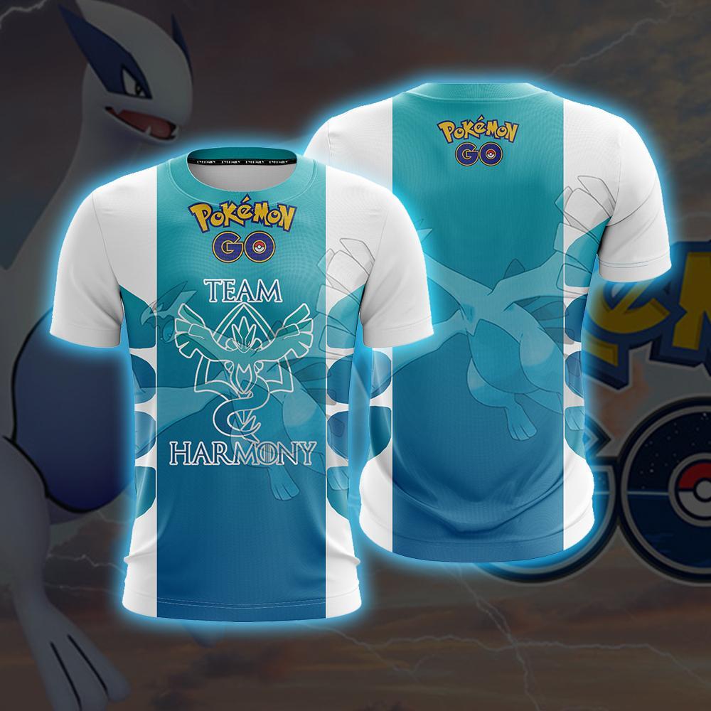 Lugia Team Harmony Pokemon Go Unisex 3D T-shirt