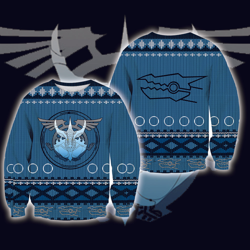 Yu-gi-oh! - Stardust Dragon Knitting Style Unisex 3D Sweater