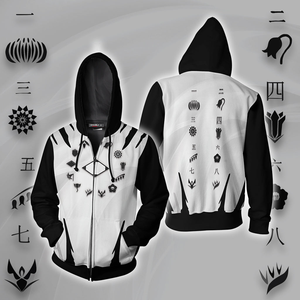 Bleach Division Symbol Unisex Zip Up Hoodie Jacket