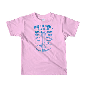 Watchill'n 'Ride the Swell' - Short sleeve kids t-shirt (Blue) - Watchill'n