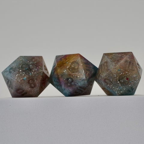 Handmade dice for DND dungeons and dragons, TTRPG role playing games