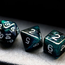 Load image into Gallery viewer, Primordial - Blue &amp; Black -  RPG Dice Set, CritKit