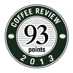 93 Points in 2013 Coffee Review Badge.