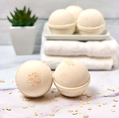 oatmeal and goat milk bath bomb