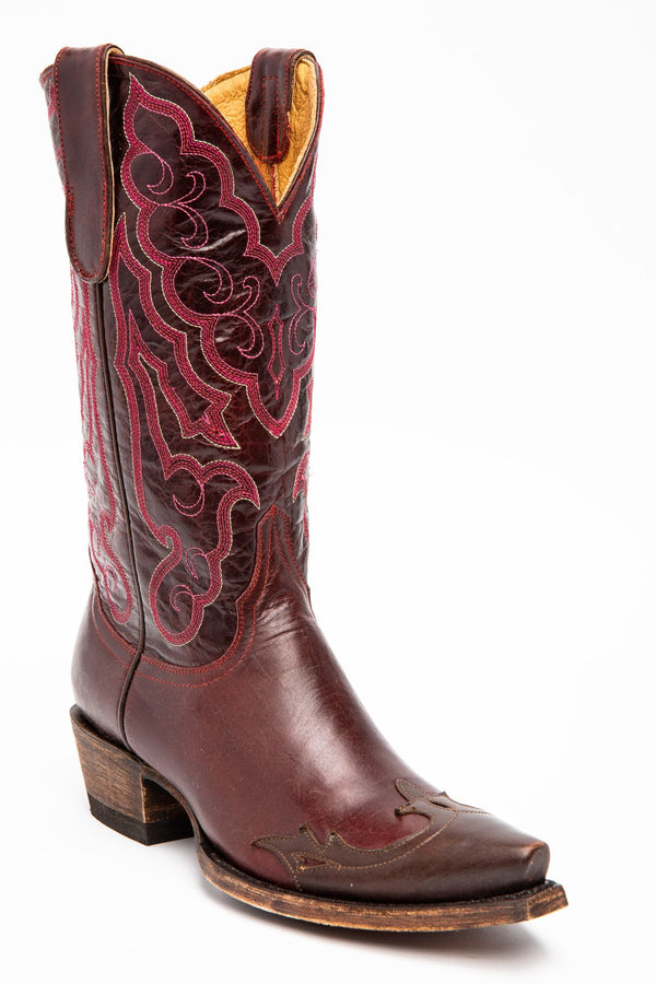 dark red cowboy boots