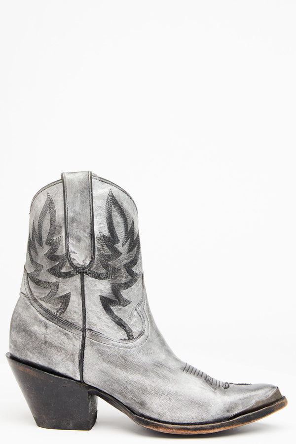 metallic western booties